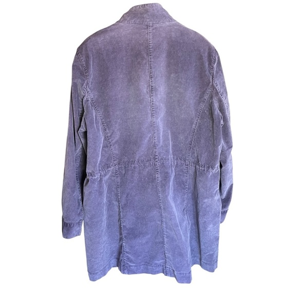 J. Jill Women’s Purple Corduroy Utility Barn Chore Stretch Jacket - Picture 7 of 12